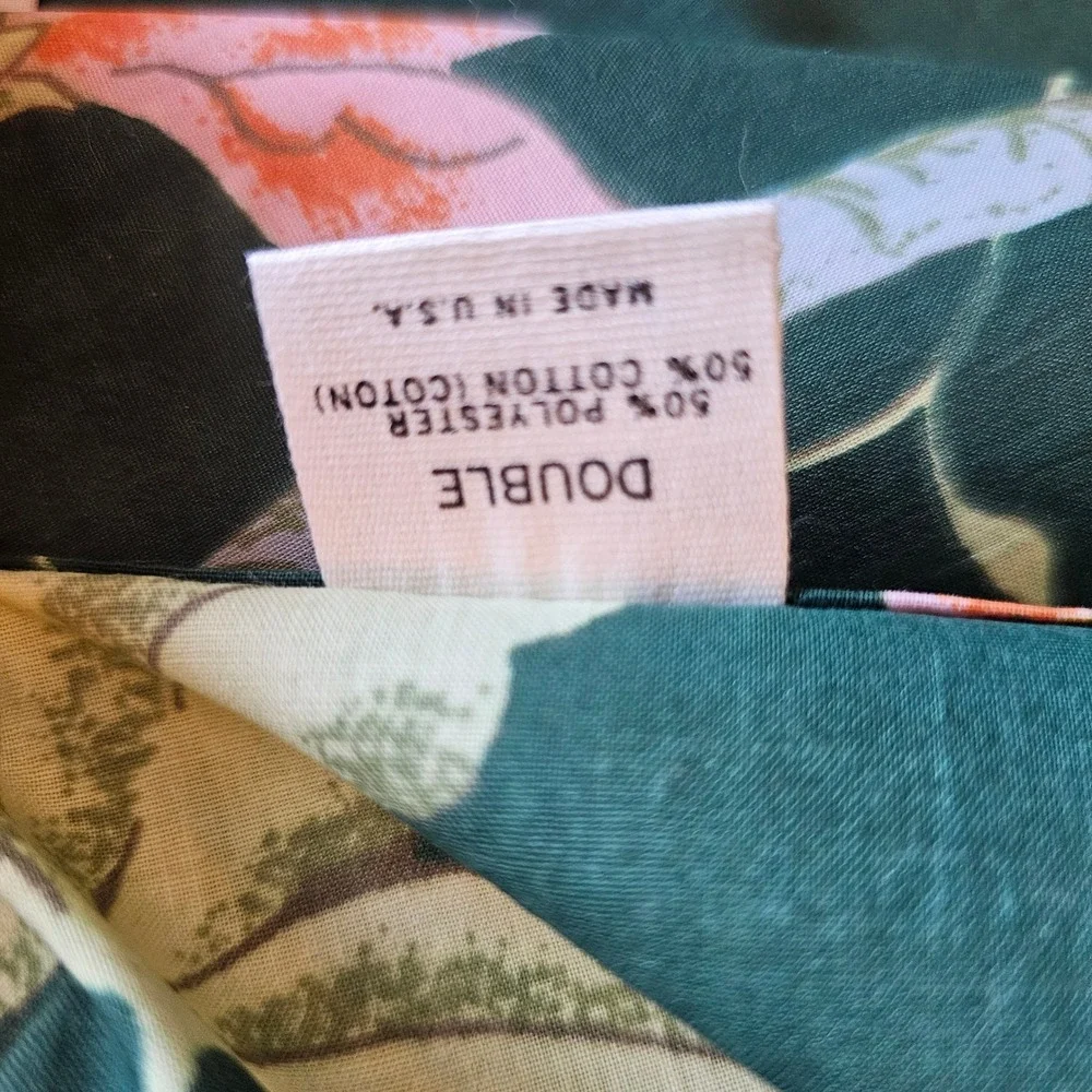 Fieldcrest Empress Garden Full Sheet Set 11pc Lot Vintage Green Floral Butterfly